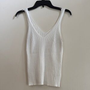 Eesome Cream Ribbed Knit Tank Top